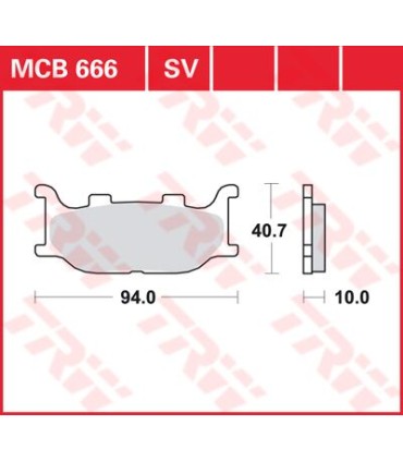 BRAKE PAD TRW MCB666