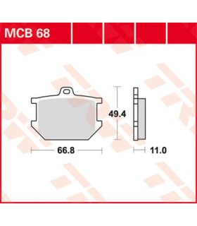 BRAKE PAD TRW MCB68