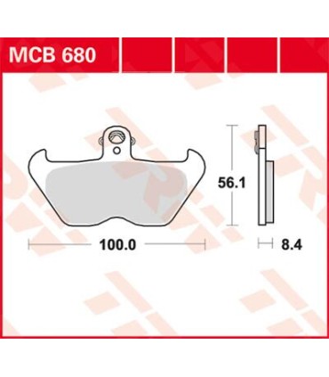 BRAKE PAD TRW MCB680