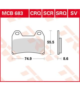 BRAKE PAD TRW MCB683