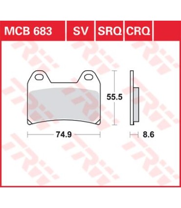 BRAKE PAD TRW MCB683
