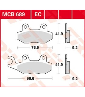 BRAKE PAD TRW MCB689
