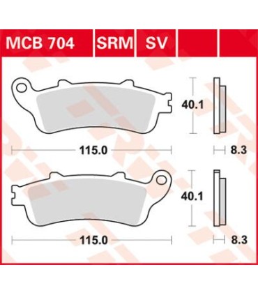 BRAKE PAD TRW MCB704