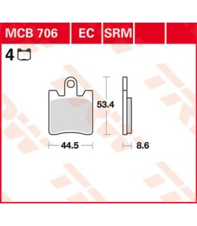 BRAKE PAD TRW MCB706