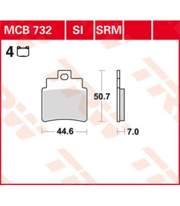 BRAKE PAD TRW MCB732