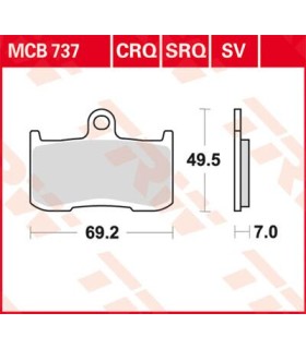 BRAKE PAD TRW MCB737