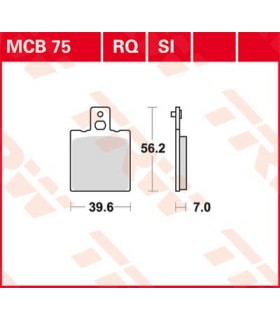 BRAKE PAD TRW MCB75