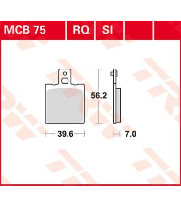 BRAKE PAD TRW MCB75