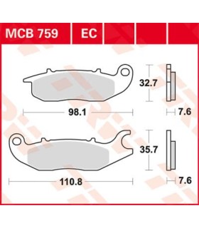 BRAKE PAD TRW MCB759