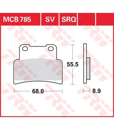 BRAKE PAD TRW MCB785