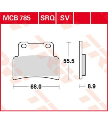 BRAKE PAD TRW MCB785