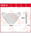 BRAKE PAD TRW MCB97