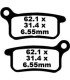 BRAKE PAD CARBON TT DIRT