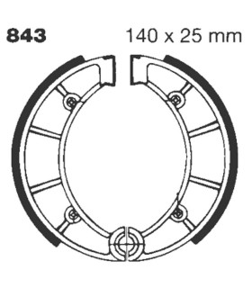 BRAKE SHOE GROOVED