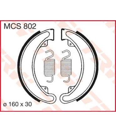 BRAKE SHOES TRW MCS802
