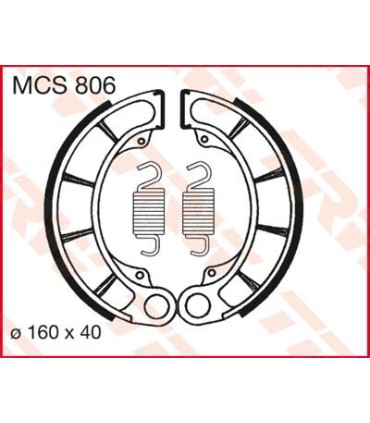 BRAKE SHOES TRW MCS806