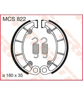 BRAKE SHOES TRW MCS822