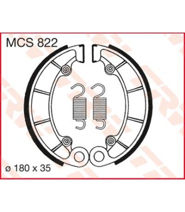 BRAKE SHOES TRW MCS822
