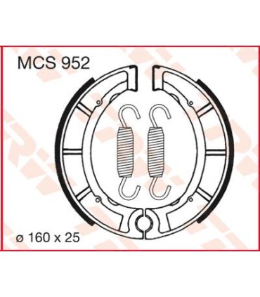 BRAKE SHOES TRW MCS952