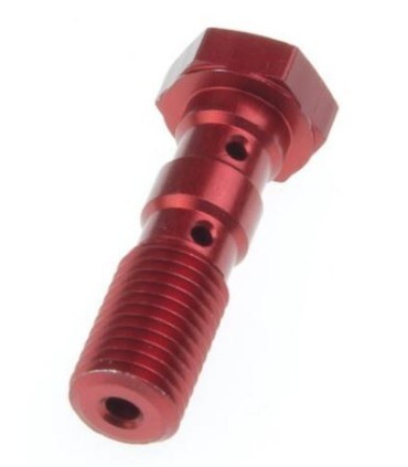 DOUBLE BANJO BOLT RED M10X1 25