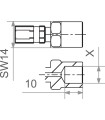 FIT M10x1,25 FEMELLE RD