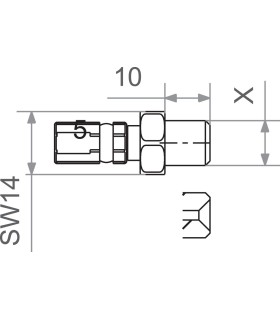 FIT M10x1.0 MALE TI