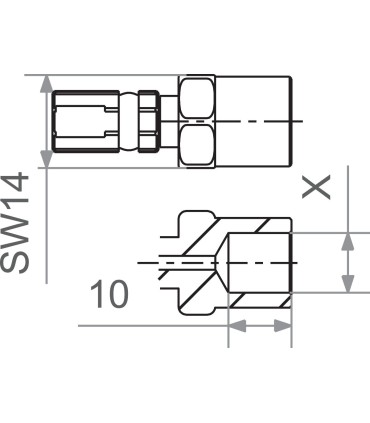FIT M10x1.25 FEMALE BK