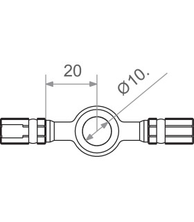 BANJO CONNECTOR M10 GD