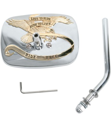 MIRROR LTR GLD/CHM HD RT