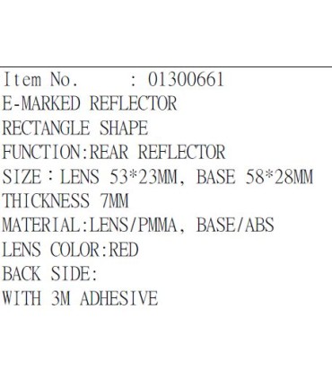 REFLECTOR 3M E-MARKED RD