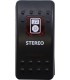 SWITCH ROCKER STEREO-RED