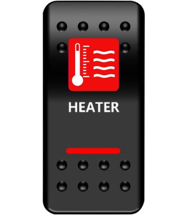 SWITCH ROCKER HEATER-RED
