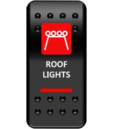 SWITCH ROCKER ROOF LT-RED