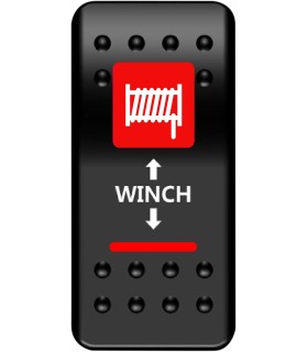 SWITCH ROCKER WINCH-RED