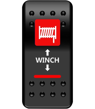 SWITCH ROCKER WINCH-RED