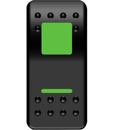 SWITCH ROCKER ON/OFF GRN