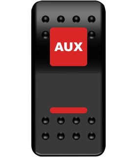 SWITCH ROCKER AUX PWR RD
