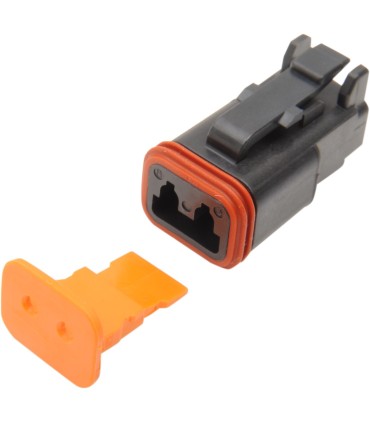 PLUG DEUTSCH BLACK 2 PIN