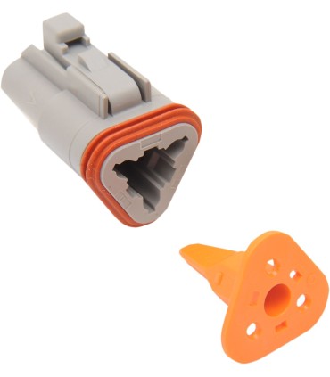 PLUG DEUTSCH GREY 3 PIN