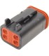 PLUG DEUTSCH BLACK 4 PIN