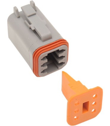 PLUG DEUTSCH GREY 6 PIN