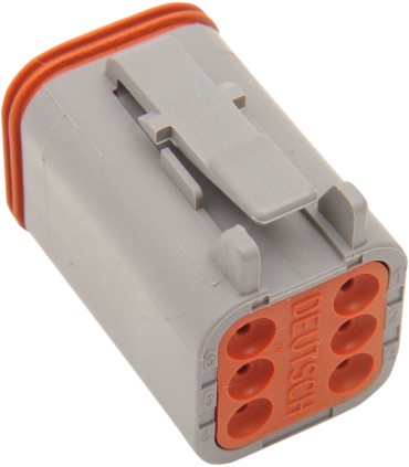 PLUG DEUTSCH GREY 6 PIN
