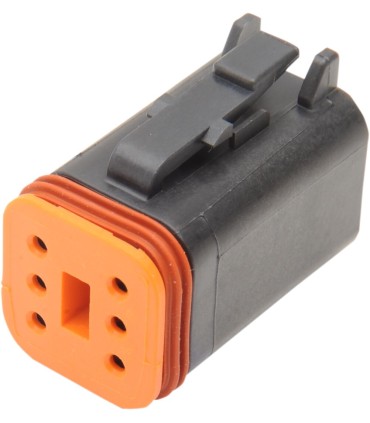 PLUG DEUTSCH BLACK 6 PIN