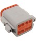 PLUG DEUTSCH GREY 8 PIN