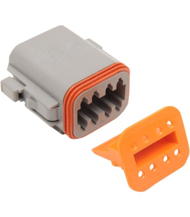 PLUG DEUTSCH GREY 8 PIN