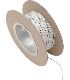 WIRE 18G 100' WHITE/BLACK