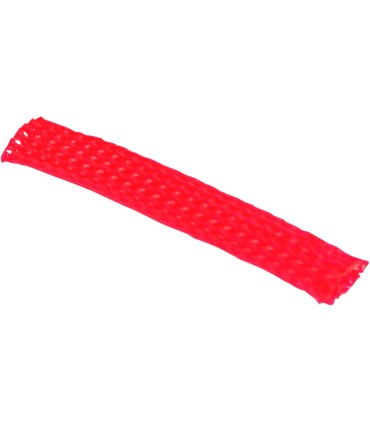 SLEEVING BRAIDED RED 10'
