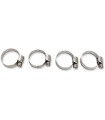 Colliers de serrage pour tuyaux en acier inoxydable 10-25 mm, lot de 4