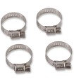 Colliers de serrage pour tuyaux en acier inoxydable 10-27 mm, lot de 4