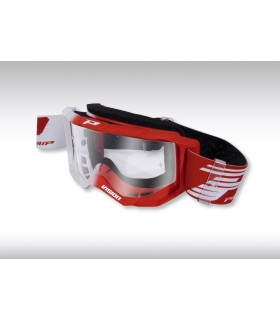 GOGGLES 3300 WH/RED CLEAR